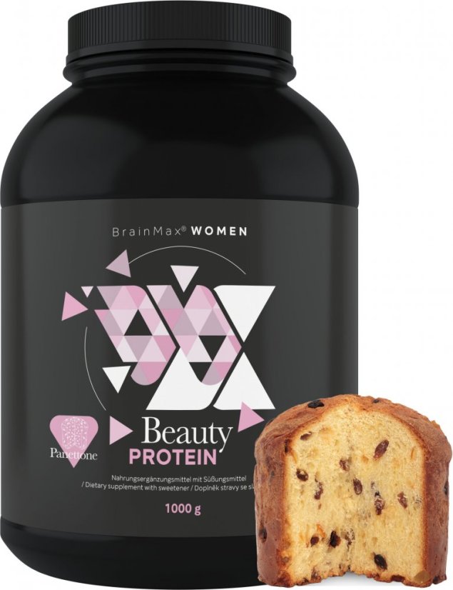 BrainMax Women Beauty Protein, protein pro ženy s kolagenem, keratinem a vitamíny, 1000 g