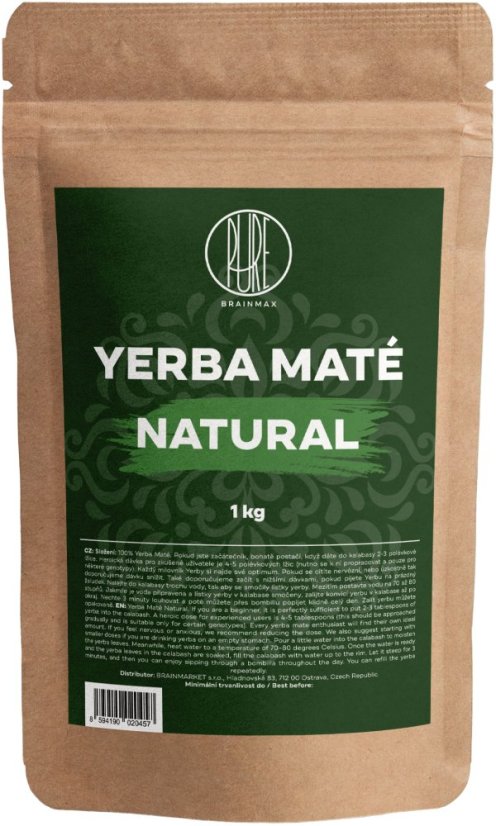 BrainMax Pure Natural Yerba Maté BIO, 1000 g
