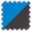YATE PĚNOVÝ KOBEREC černá/modrá 43x43x1,0 cm