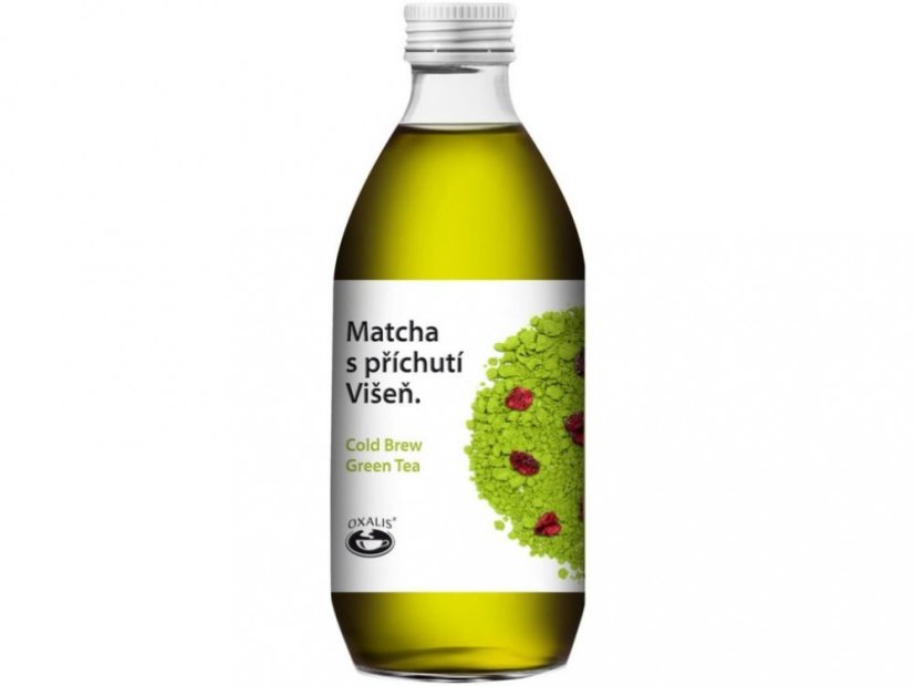 Oxalis Matcha s příchutí Višeň - Cold Brew Green Tea, 330 ml