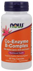 NOW Co-Enzyme Vitamin B-komplex (aktivní koenzymová forma), 60 rostlinných kapslí
