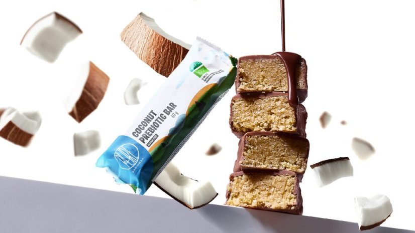BrainMax Pure Coconut Prebiotic Bar, prebiotická tyčinka, Kokos, BIO, 60 g