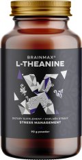 BrainMax L-Theanine, L-theanin v prášku, 90 g