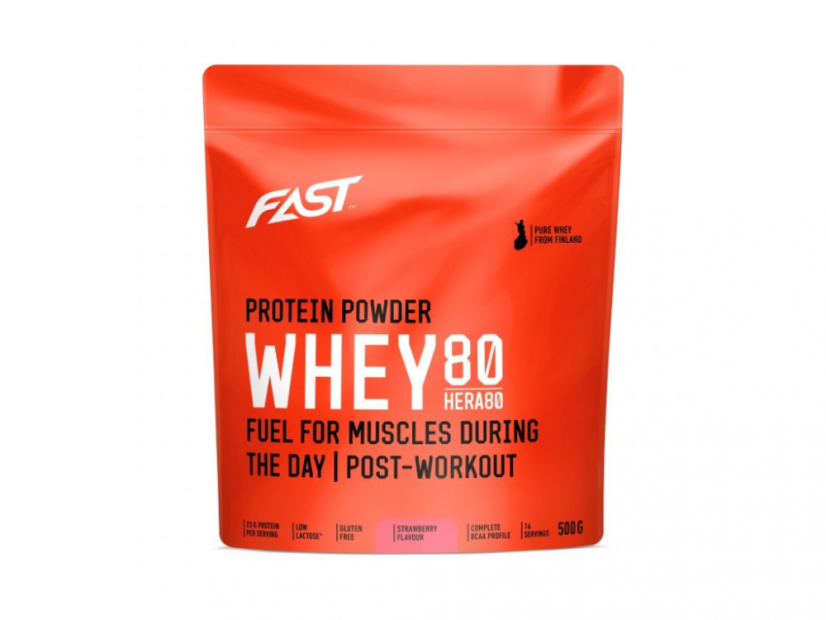 Fast Práškový Protein Hera 80 Jahoda - 500g