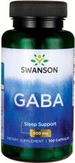 Swanson GABA (kyselina gama-aminomáselná), 500 mg, 100 kapslí