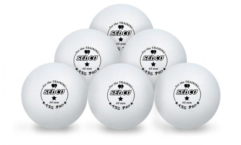SEDCO Míčky na stolní tenis  SEDCO for TRAINING 1* CELL FREE 6ks