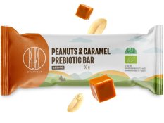 BrainMax Pure Peanuts & Caramel Prebiotic Bar, prebiotická tyčinka, arašídy a karamel, BIO, 60 g