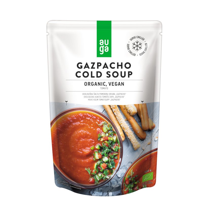 Auga - Bio Polévka Gazpacho studená tomatová, 400 g *CZ-BIO-001 certifikát