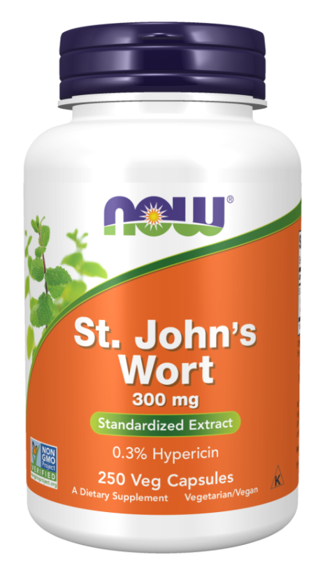 NOW St. John's Wort (Třezalka tečkovaná), 300 mg, 250 rostlinných kapslí