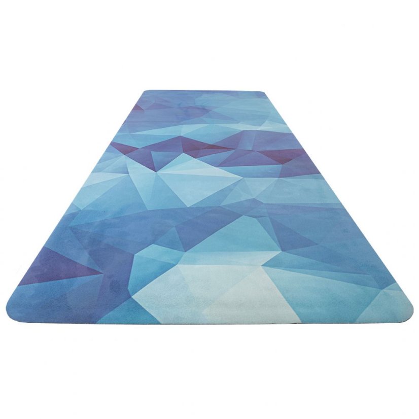 YATE Yoga mat přírodní guma, vzor K, 1 mm - modrá krystal