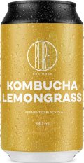 BrainMax Pure Kombucha Lemongrass, Kombucha, citronová tráva, 330 ml