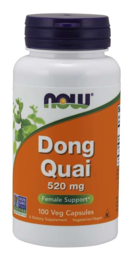 NOW Dong Quai (Andělika čínská), 520 mg, 100 rostlinných kapslí