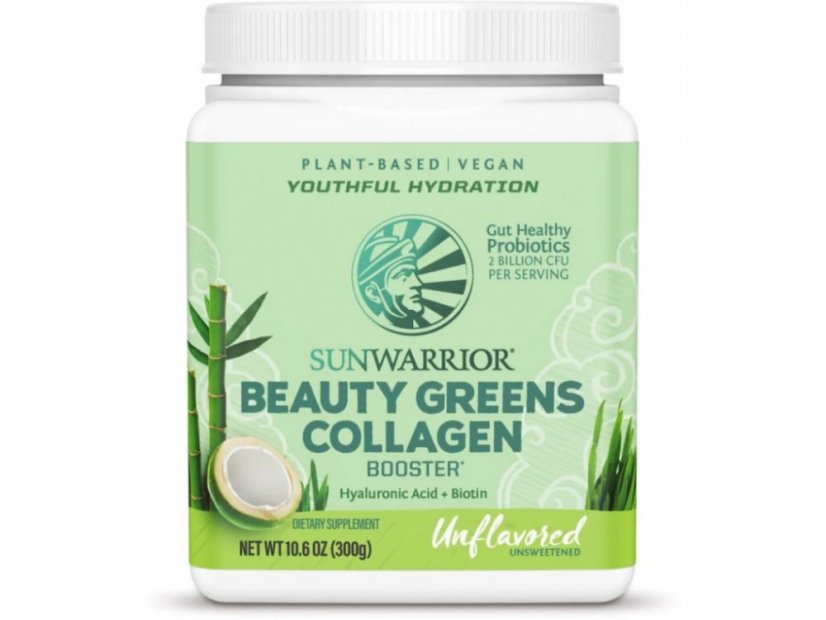 Sunwarrior Beauty Greens Collagen Booster, (podpora tvorby kolagenu) natural, 300 g
