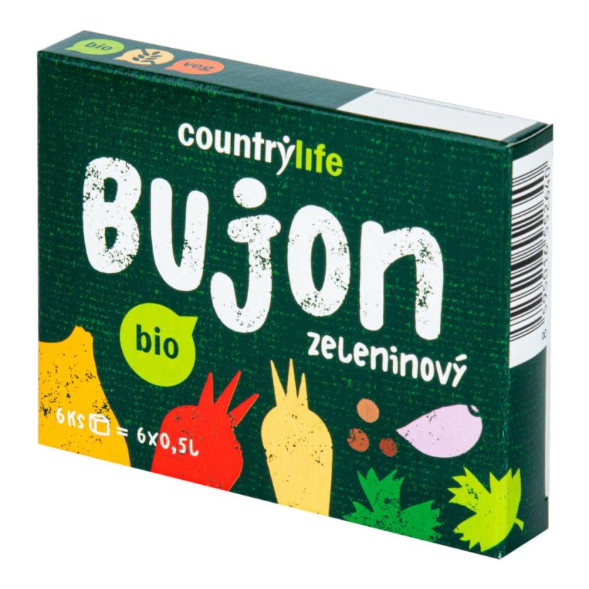 CountryLife - Bujón zeleninový, kostky, BIO, 66 g