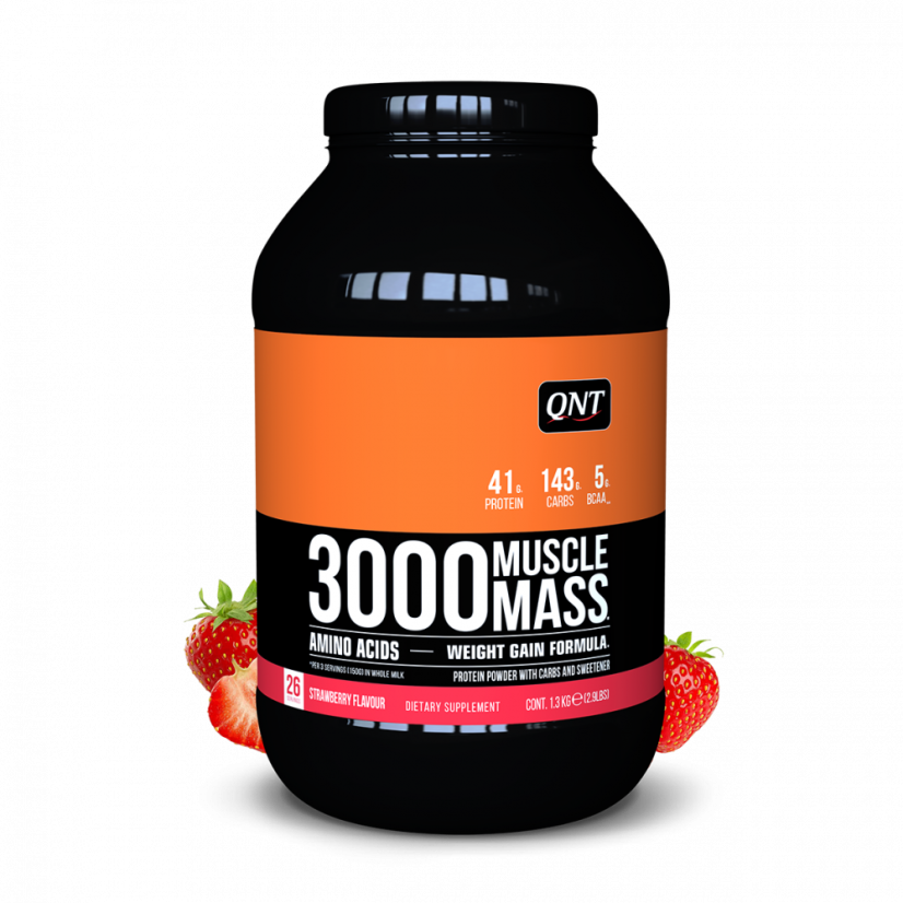 QNT 3000 Muscle Mass Jahoda - 1,3 kg