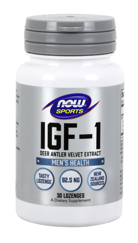 NOW IGF-1 Deer Antler Velvet Extract, 30 žvýkacích pastilek