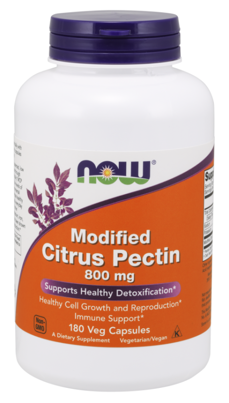 NOW Modified Citrus Pectin (citrusový pektin), 800mg, 180 rostlinných kapslí