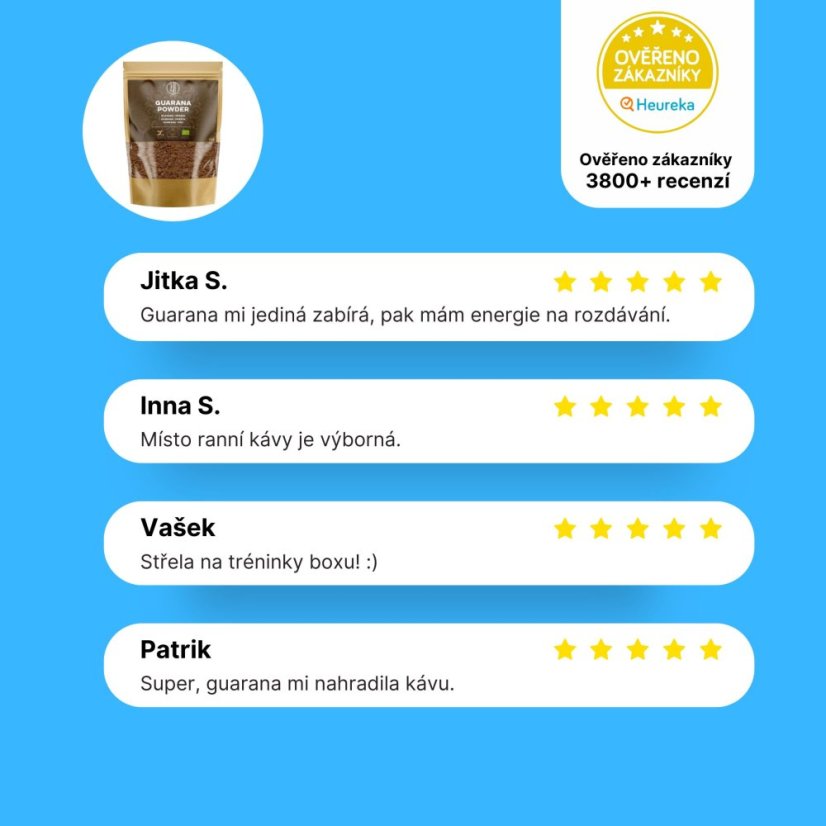 BrainMax Pure Guarana BIO prášek, 50 g