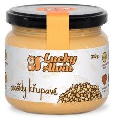 Lucky Alvin 100% arašídový krém 330g crunchy