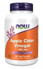 NOW Apple Cider Vinegar (jablečný ocet) 450 mg, 180 rostlinných kapslí