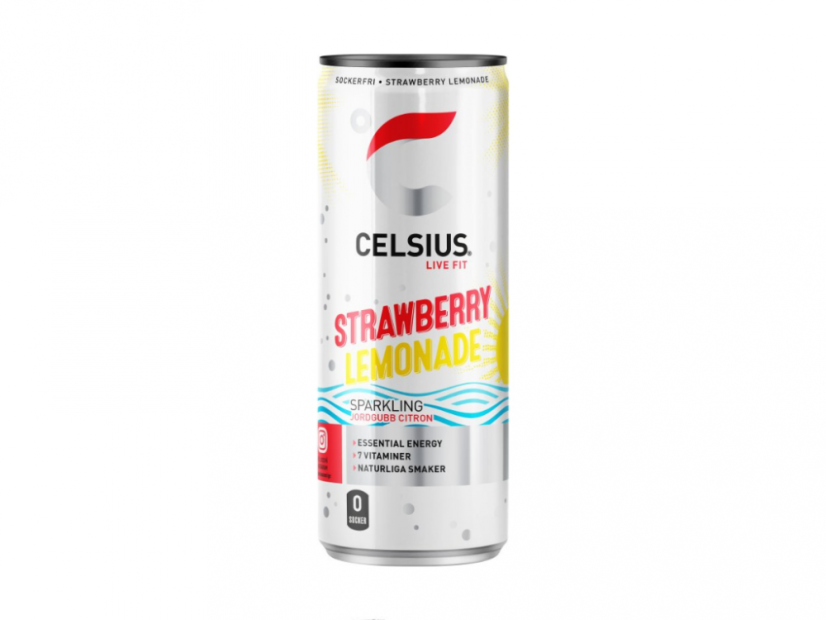 Celsius Energetický Nápoj Strawberry Lemonade - Příchuť Jahoda - 355ml