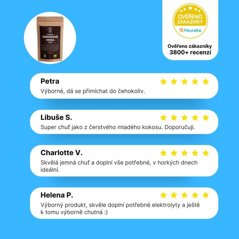 BrainMax Pure Kokosová voda BIO prášek, 250 g