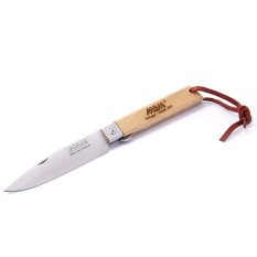 MAM Operario 2038 Zavírací nůž s koženým poutkem, pojistka - buk, 8,8 cm