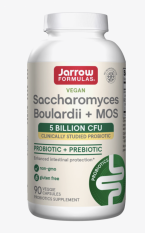 Jarrow Saccharomyces Boulardii + MOS, Probiotika, 5 miliard CFU, 90 rostlinných kapslí