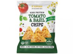 Popcrop - Proteinové chipsy s rajčatovo-bazalkovou příchutí, 60 g