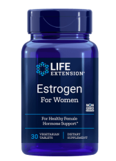 Life Extension Estrogen for Women, Estrogen pro Ženy, Menopauza, 30 rostlinných tablet