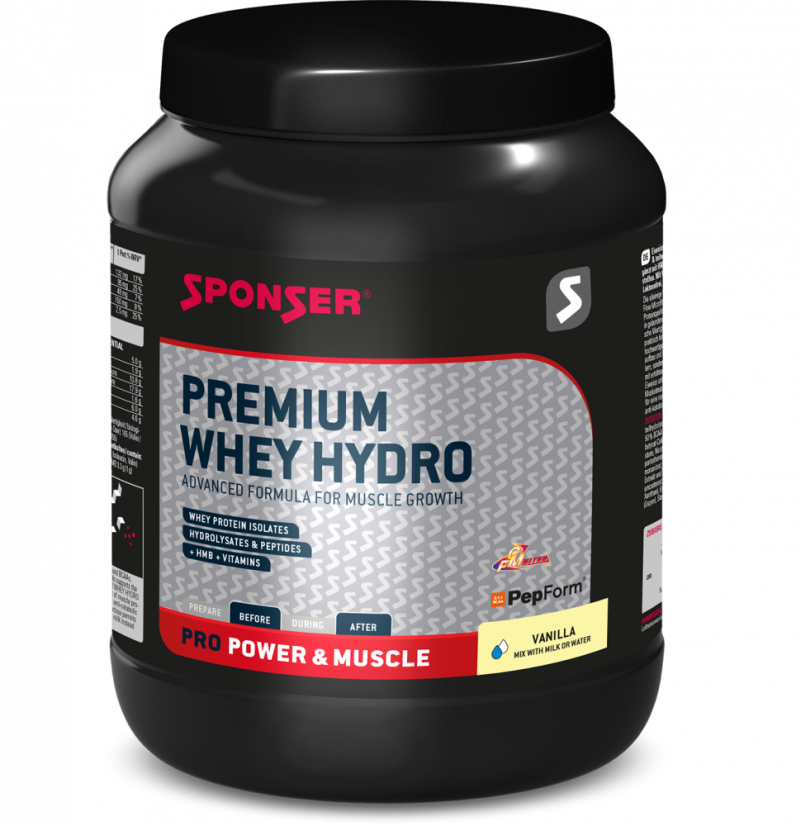 SPONSER PREMIUM WHEY HYDRO 850 g - Prémiový syrovátkový hydrolyzát