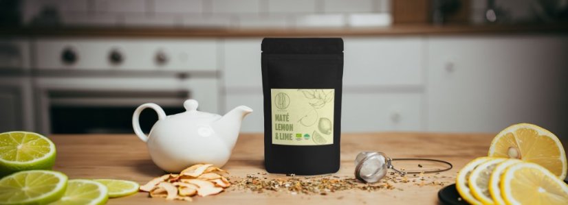 BrainMax Pure Maté Lemon & Lime, citrón & limetka, BIO, 50 g