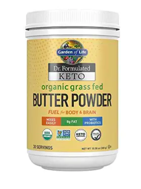 Dr. Formulated Organic Grass Fed Butter Powder, prášek z másla od krav krmených trávou, 300 g