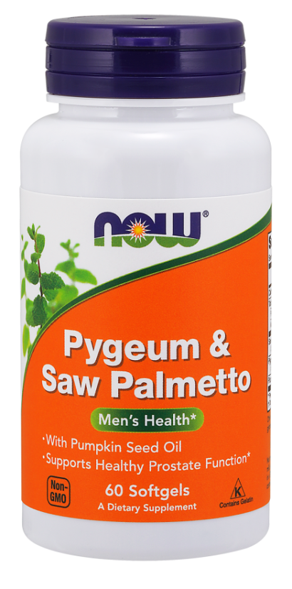 NOW Pygeum (Slivoň africká) & Saw Palmetto (Serenoa plazivá), 60 softgelových kapslí