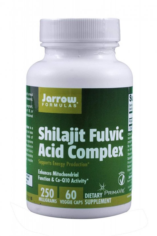 Jarrow Shilajit Fulvic acid complex (kyselina fulvová), 60 rostlinných kapslí