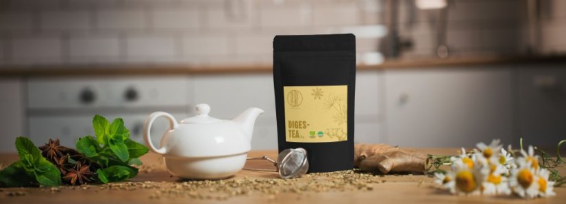 BrainMax Pure DIGES-TEA, bylinný čaj pro dobré trávení, 50 g, BIO