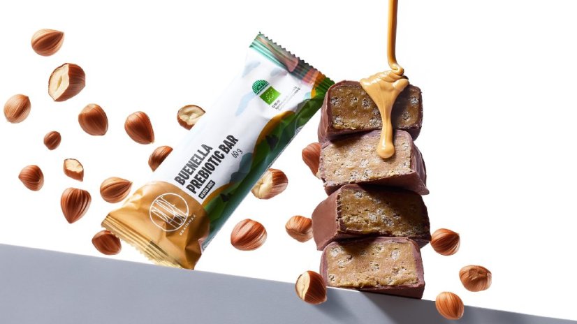 BrainMax Pure Buenella Prebiotic Bar, prebiotická tyčinka, Buenella, BIO, 60 g