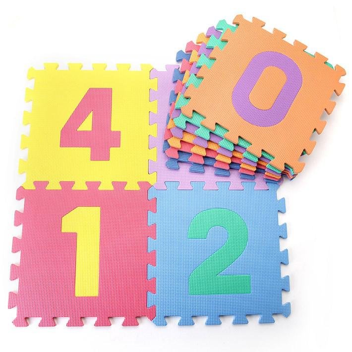 SEDCO Dětská hrací podložka s čísly Sedco 30x30x1,2 cm - 10ks