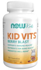 NOW Kid Vits, Berry blast, Multivitamín pro děti, 120 bonbónů