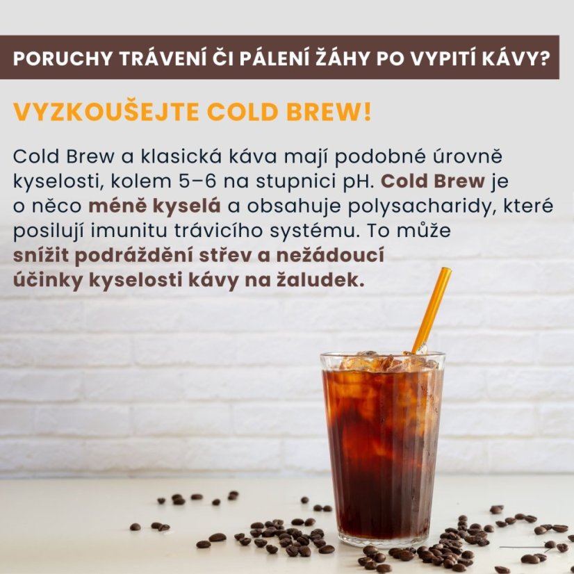 BrainMax Pure láhev na přípravu Cold Brew, 750 ml - světle hnědá