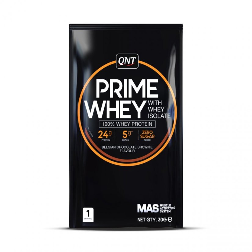 QNT Prime Whey Protein Belgian Chocolate Brownie - 30g
