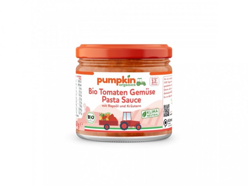 Pumpkin Organics - BIO Rajčatová zeleninová omáčka na těstoviny, 250 g