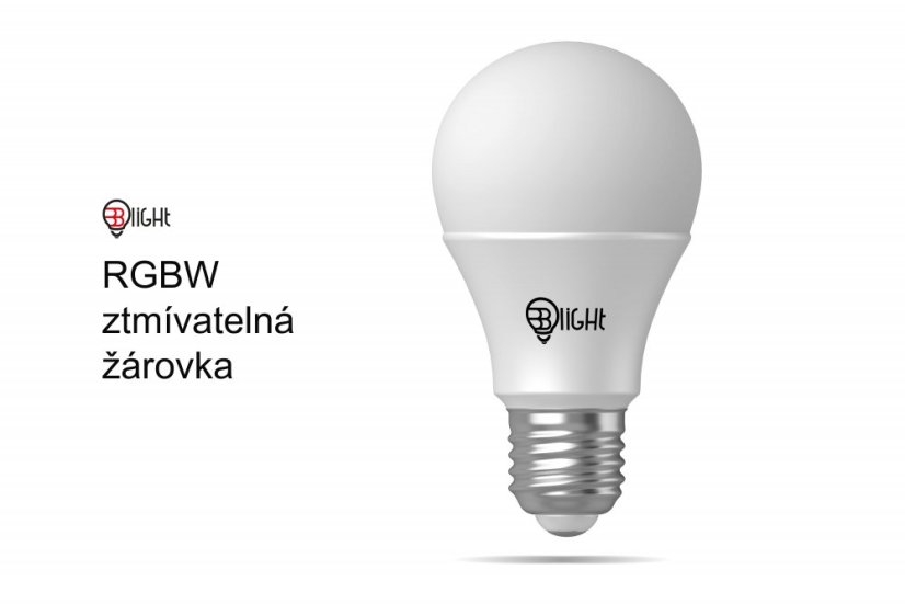 Žárovka BLight LED, závit E27, 7 W, stmívatelná, barevná (600 lm, 6000 K - studená bílá, RGBW)