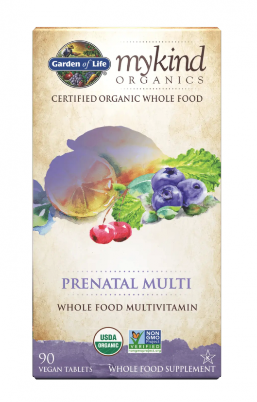 Mykind Prenatal Multi, multivitamín pro těhotné ženy, 90 rostlinných tablet