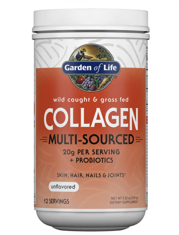 Garden of Life, Wild-Caught & Grass-Fed Collagen Powder (Kolagen - Kolagenní peptidy), Bez příchutě, 270 g