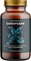 BrainMax Cordyceps extrakt, 50% koncentrace polysacharidů a 20 % ?-1,3/1,6 D-glukanů, 500 mg, 100 rostlinných kapslí