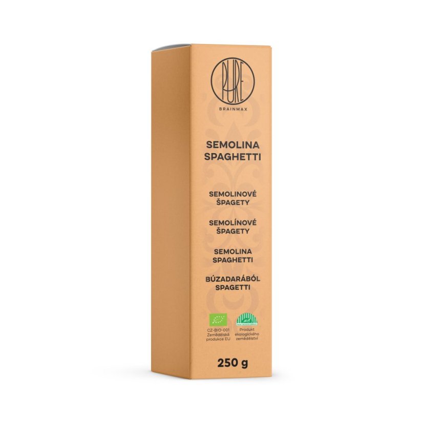 BrainMax Pure Špagety, semolinové BIO, 250 g