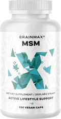 BrainMax MSM, 800 mg, 200 rostlinných kapslí
