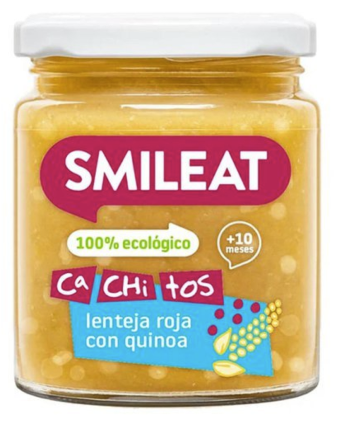 Smileat příkrm quinoa s červenou čočkou a zeleninou s extra panenským olivovým olejem, 10M+, BIO, 230 g