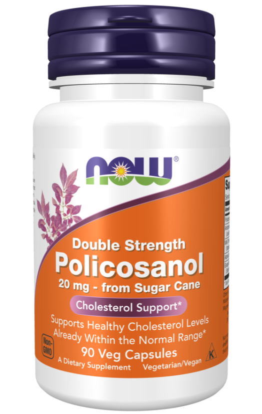 NOW Policosanol 20 mg, 90 rostlinných kapslí